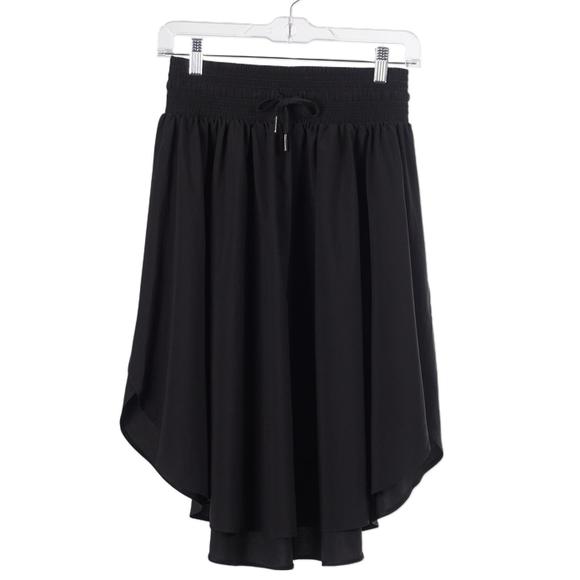 LULULEMON Women The Everyday Skirt 4/6 Black Pull On Elastic Waist Lightweight - Picture 1 of 5